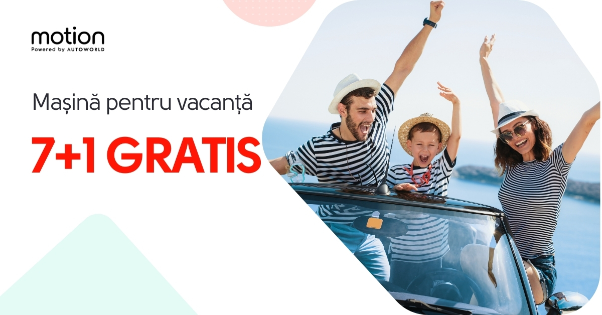 Mașina perfectă pentru vacanță. 7+1 GRATIS